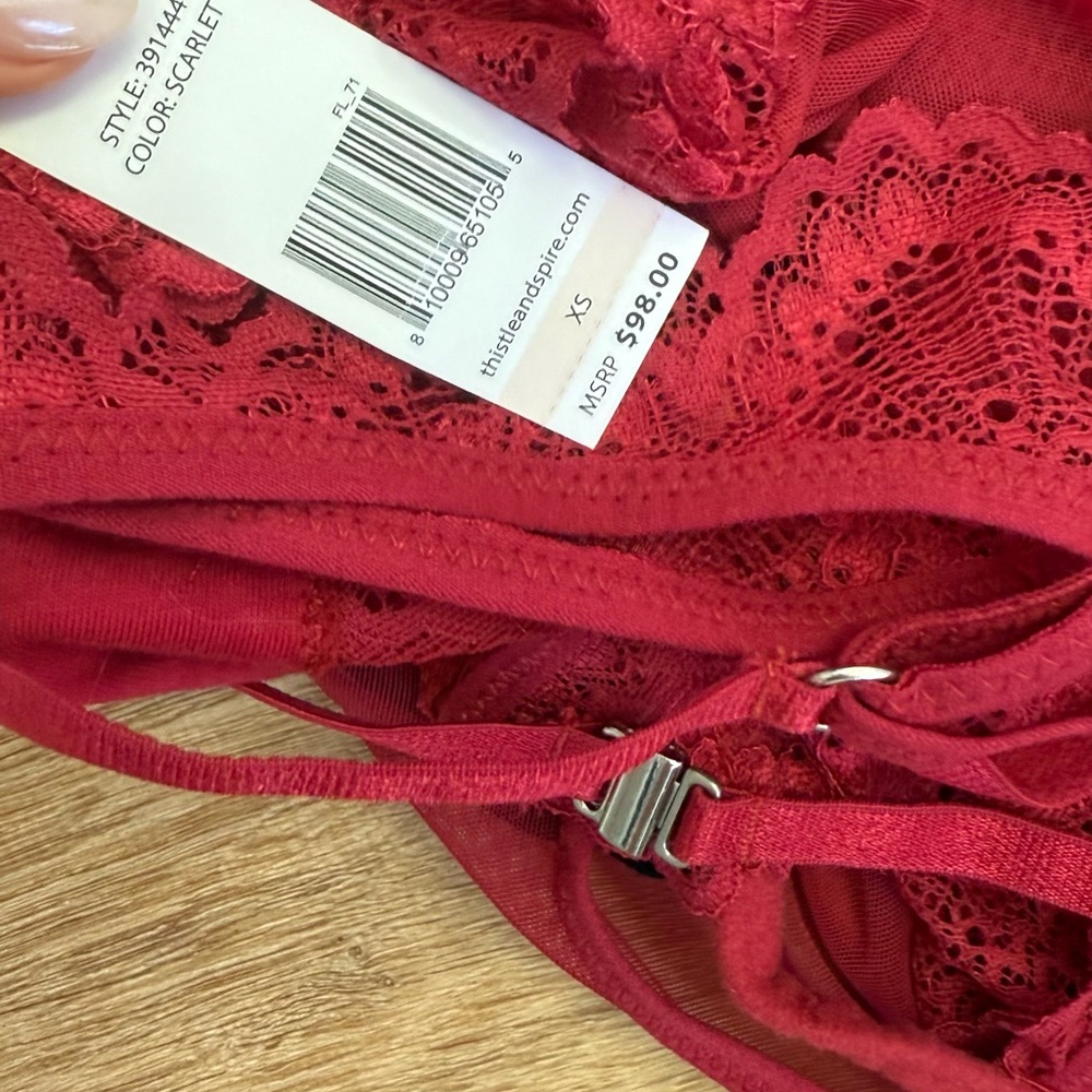 Thistle and Spire Scarlet Lace Bodysuit - Picture 5 of 5
